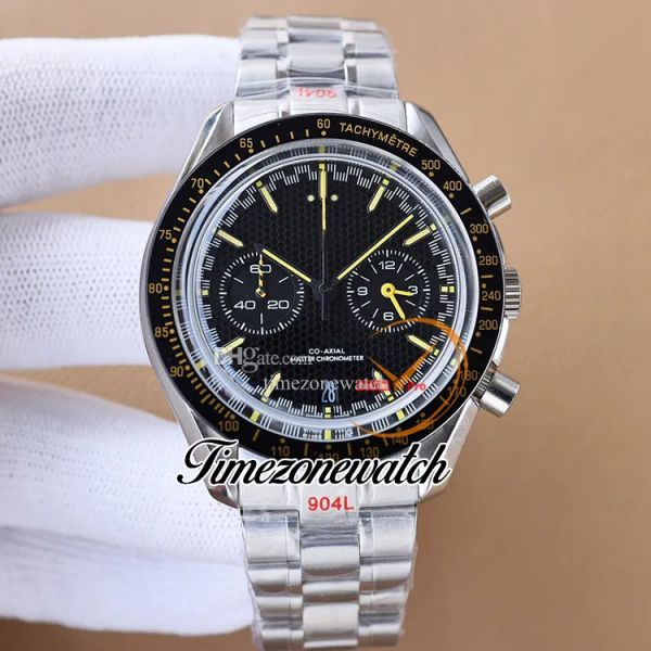 

new 44mm 329.30.44.51.01.003 vk quartz chronograph mens watch black dial stainless steel bracelet satch gents watches twom timezonewatch e46, Slivery;brown