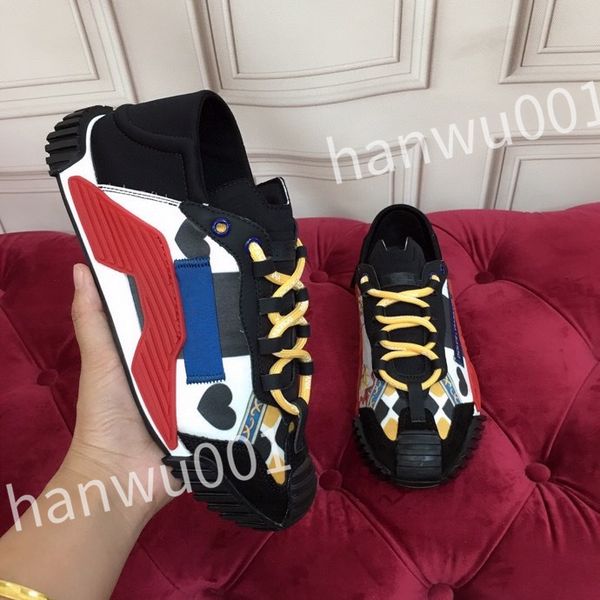 

2023 luxurys designer casual shoes mens vintage trainers striped sneakers women fashion shoe lace-up platform sneaker, Black