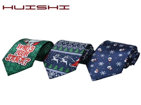 

bow ties mens celebrate christmas ties highquality polyester printed black green christmas tree santa claus snowflake elk anime n8127797, Black;gray