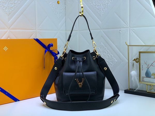 

tote bag bags my lockme handbag purse women fashion genuine leather shoulder bags multi rotating lock drawstring totes handbags m57689