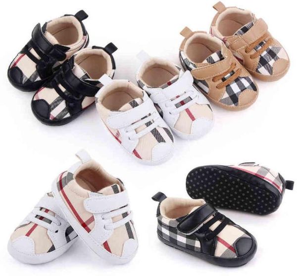 

newborn boys girls first walkers soft sole plaid baby shoes infants antislip casual shoes designer sneakers 018months4086029