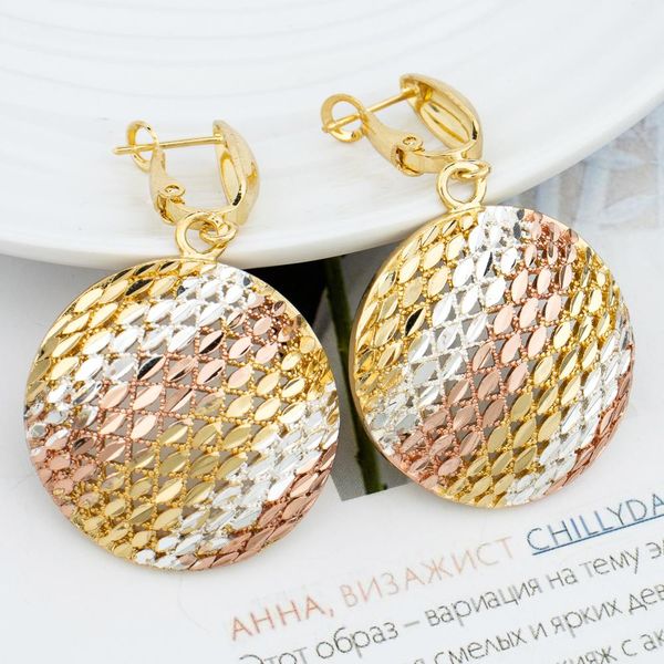 

huggie tassel earrings drop women gold plated lady fashion brass twist round earring for girls hoops chunky small gold hoop earrings, Golden;silver