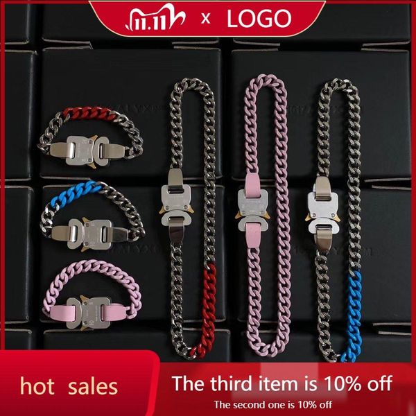 

bangle alyx electroplating metal stitching necklace chain bracelet transparent buckle functional wind couple models alloy simple, Black