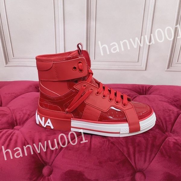 

new r canvas shoes men women high boots sneakers casual shoes platform trainers size 35-45, Black
