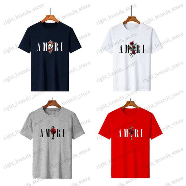 

men's t-shirts men's summer t-shirt letters skeleton print 2023 cotton luxury short sleeve tees solid color summer wear streetwear, White;black