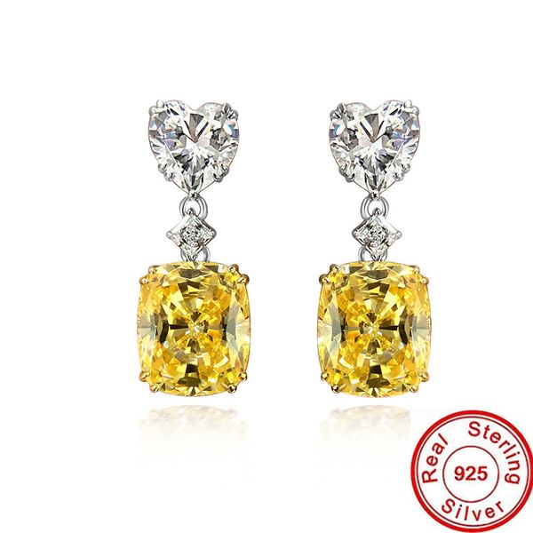 

nature 6ct z diamond earrings 100% real 925 sterling silver party wedding dangle earrings for women men engagement jewelry