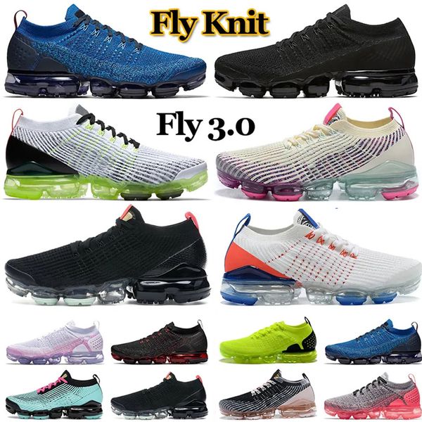 

3.0 fly running shoes knit 2.0 men women sports sneakers triple black white volt pink rose zebra south beach mens trainers runners walking o