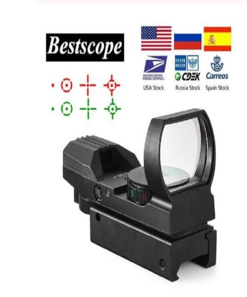 

20mm rail rifle scope hunting optics holographic red dot sight reflex 4 reticle tacticalscope collimator sights1189103