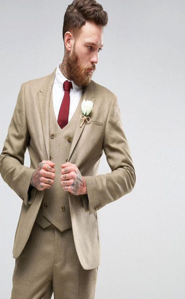 

new arrival one button groom tuxedos peak lapel groomsmen mens wedding business prom suits jacketpantsvesttie 2594667073, Black;gray