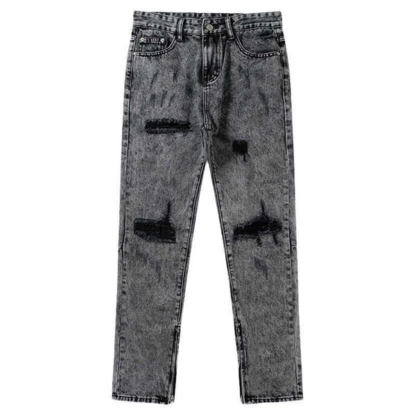 

men's vintage denim pants men's pants 2023 summer, Blue