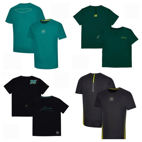 

2023 new f1 team driver t-shirt short sleeve round neck racing suit outdoor sports plus size t-shirt customized for men and women