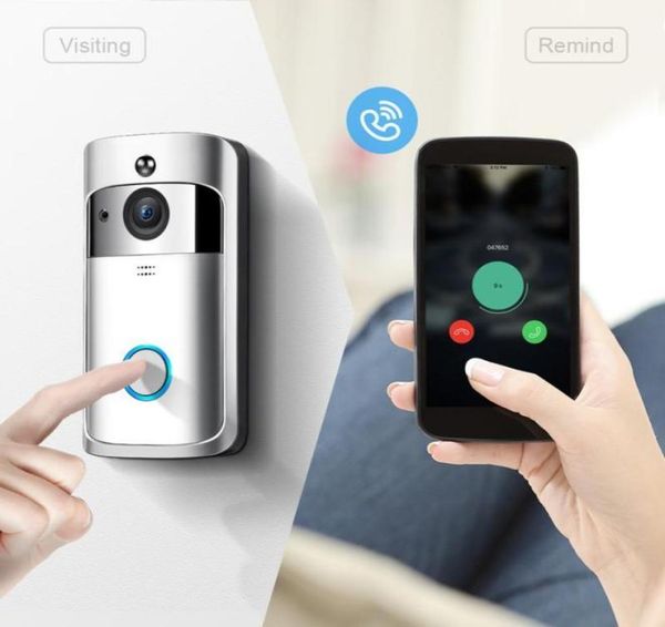 

video door phones m3s wireless wi fi bell doorbell smart home ip camera alarm security night vision go visual ring intercom4335028