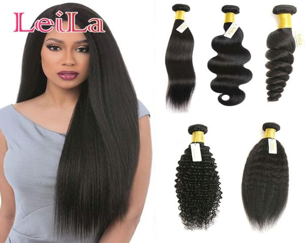 

brazilian malaysian indian peruvian virgin human hair one bundle silky straight hair natural color hair extensions bundle 1piecel4462182, Black