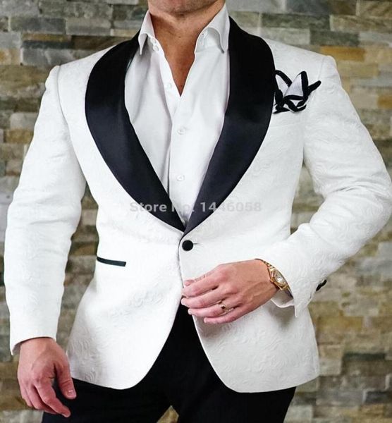 

2018 custom made white groom blazer men suits with pants groom tuxedobespoke suit shawl lapel man wedding suits for men3003639, Black;gray
