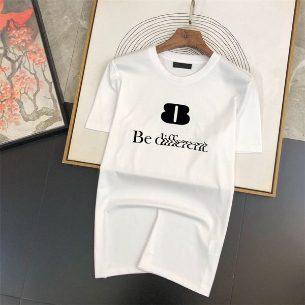 

2023 designer spring and summer new high-quality heavy cotton high-grade casual letter print t-shirt men's and women's same style, White;black