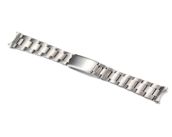 

watch bands 18mm 19mm 20mm solid stainless steel oyster band bracelet fit for3735687, Black;brown