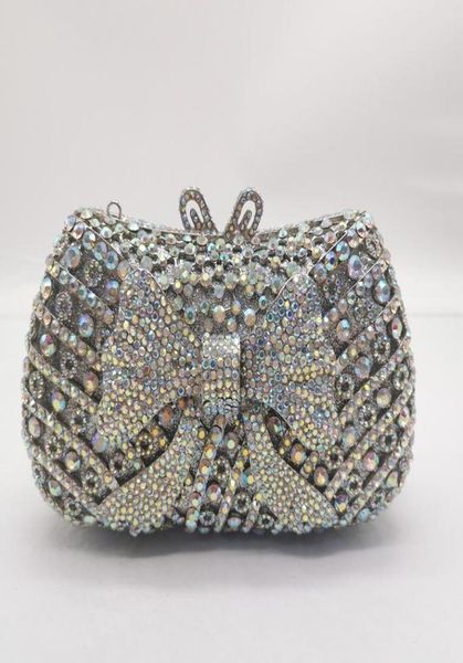 

evening bags bow dark bright gold red sliver color ab diamond women039s clutch bag and wallet party lady crystal wedding bridal3836558