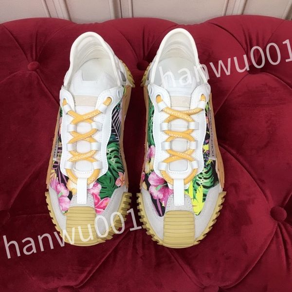 

2023 designer fashion mens casual shoes striped vintage shoe vintage trainers lace-up platform sneaker, Black