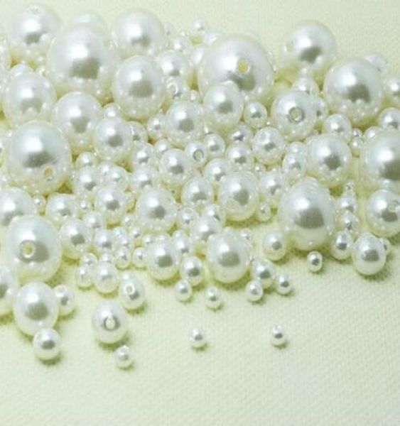 

1000pcslot ivory abs faux pearl beads spacer loose beads 4mm 8mm 10mm 12mm jewerly accessorie for diy making8545728, White