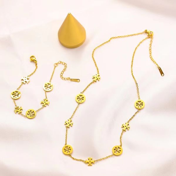 

classic design 8 circle charm necklace luxury brand bracelet jewelry for women gift, Silver