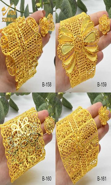 

aniid african adjustable gold color bangles with ring for women dubai gold plated bracelet nigerian indian jewelry bangle gifts 221285828, Black