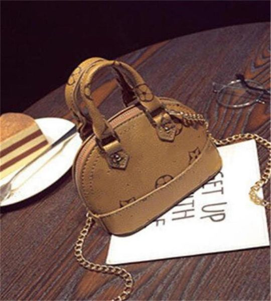 

promotion kids purses little girls gifts toddler purse kid mini messenger bag children pu leather shell one shoulder bags286h6126174, White