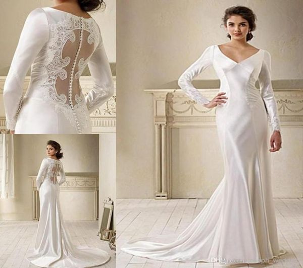

2019 movie star in breaking dawn bella swan long sleeve lace wedding dress bridal gown on hs2223084733, White