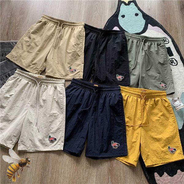 

human tiger badge made shorts men women summer loose casual beach, White;black