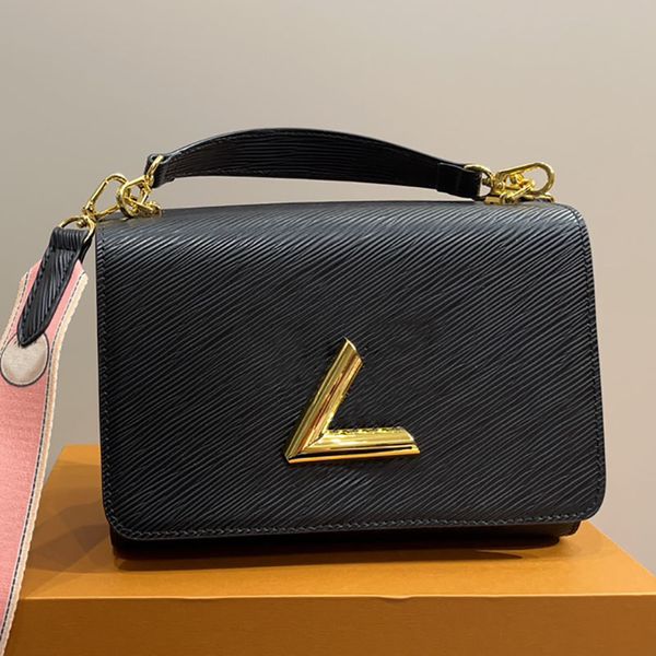 

twist bag designer totes handbag classic messenger bags leather women shoulder bag luxurys handbags lady purse letter flap hand bag saddle b