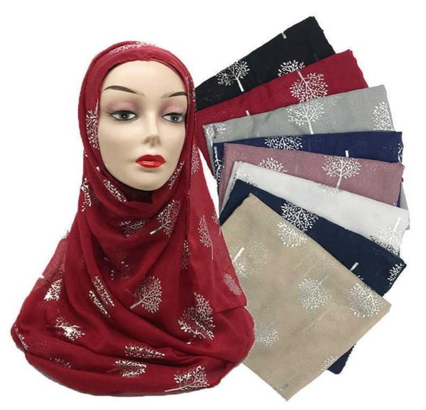 

2020 new women square muslim hijab scarf femme musulman silver flower soft solid viscose headscarf islamic hijab coverup x08039908214, Blue;gray
