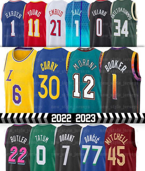 

Stephen Curry Basketball Jerseys LeBron James Harden Ja Morant Jayson Tatum Kevin Durant Memphi Sun Giannis Antetokounmpo Irving Devin Booker Embiid, Men