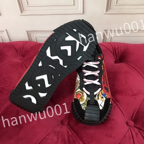 

new luxury designer fashion mens casual shoes striped vintage shoes vintage trainers lace-up platform sneaker, Black
