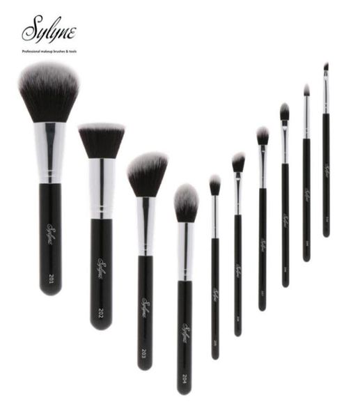 

sylyne professional makeup brush set 10pcs makeup brushes classic black handle make up brushes kit tools5581685