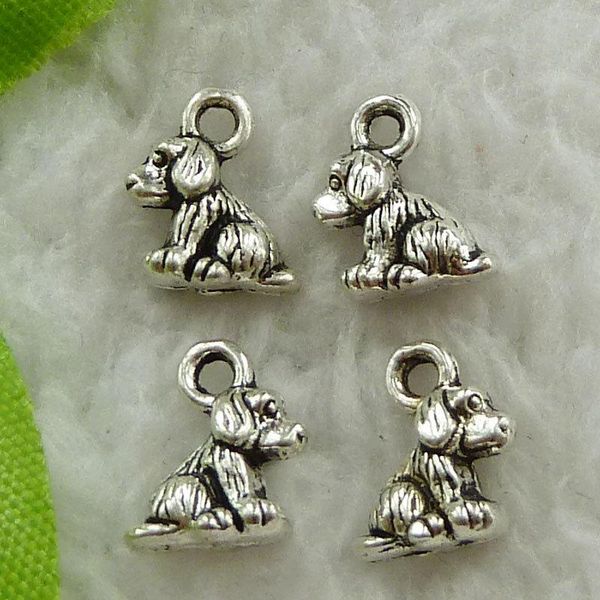 

other 400 pieces antique silver dog charms 11x7mm #1621