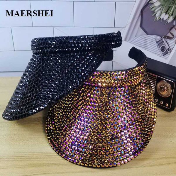 

wide brim hats women hats empty summer cap luxury gorros sunhat visors ladies caps hip hop hat outdoor rhinestone hat beach chapeu feminino, Blue;gray