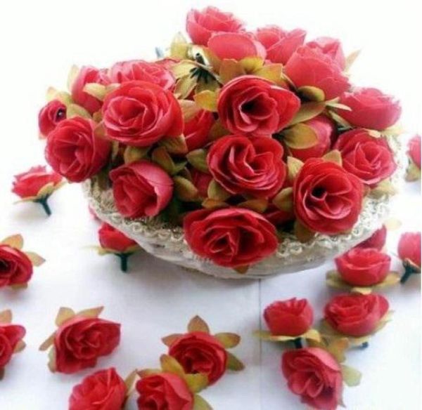 

100pcs red roses artificial silk flower heads wedding bridal bouquet decoration 118quot5785045