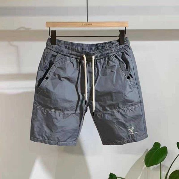

summer casual versatile five point shorts for men's version trend loose fitting straight tube trendy work clothes sports beach shorts, White;black