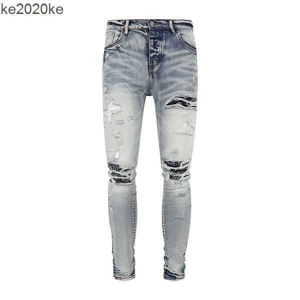 

il biker fit jeans men slim motorcycle for mens vintage distressed denim jean pants 100%zp reduction perfect details of the upper body. egz8, Black