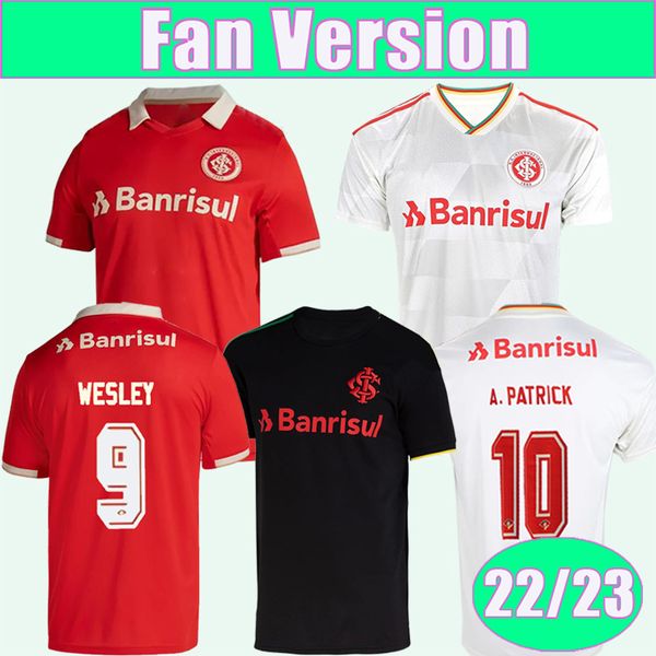

22 23 internacional taison edenilson mens soccer jerseys wesley r. dourado c. cuesta a. patrick d'alessandro home away 3rd football shi, Black;yellow