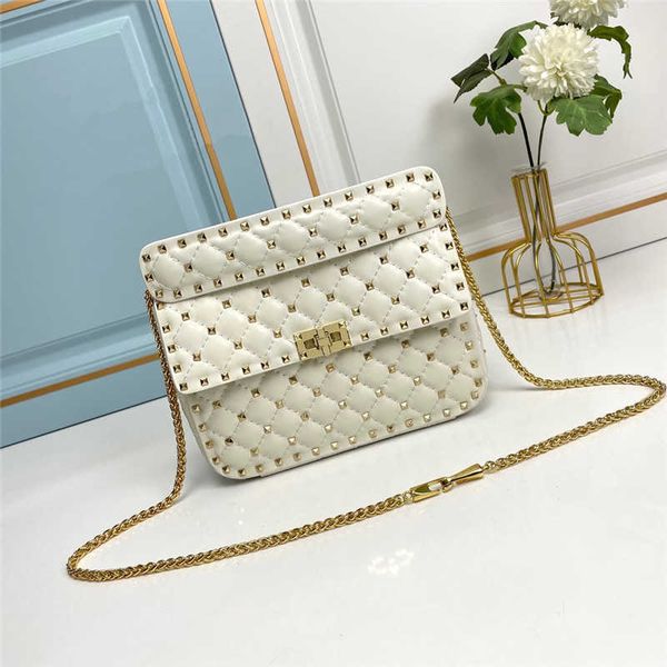 

valantion bag designer crossbody sheepskin beach bag luxurys women handbags rivet bags small casual buckle handbag 25yo