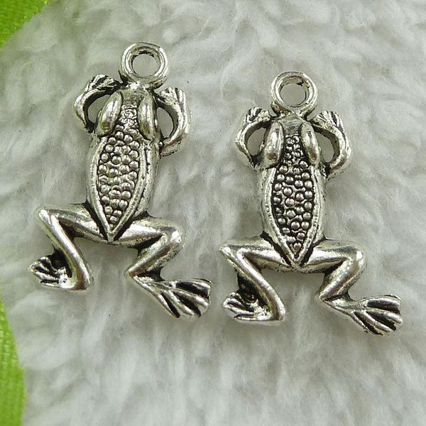 

other 360 pieces antique silver frog charms 21x13mm #2815