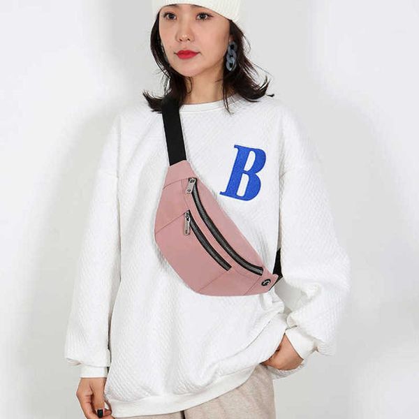 

waist pouch chest pack nylon waterproof mobile phone leisure outdoor sports waist bag for women multi functional and large capacity men 2305