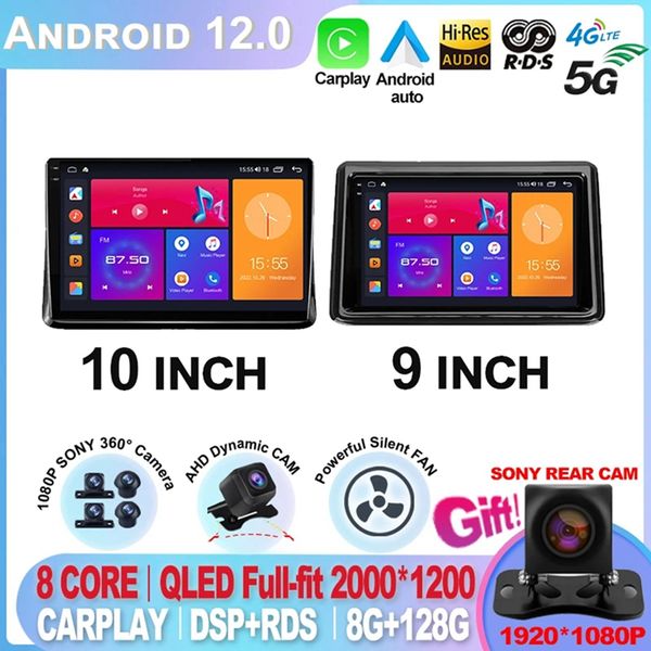 

for toyota noah r80 esquire voxy 2014 - 2019 car radio android 12.0 gps navi multimedia player stereo carplay qled no 2 din dvd-4