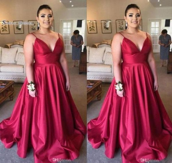 

elegant ruched vneck spaghetti prom dresses sleeveless plus size high end quality evening party dress s5763804, Black
