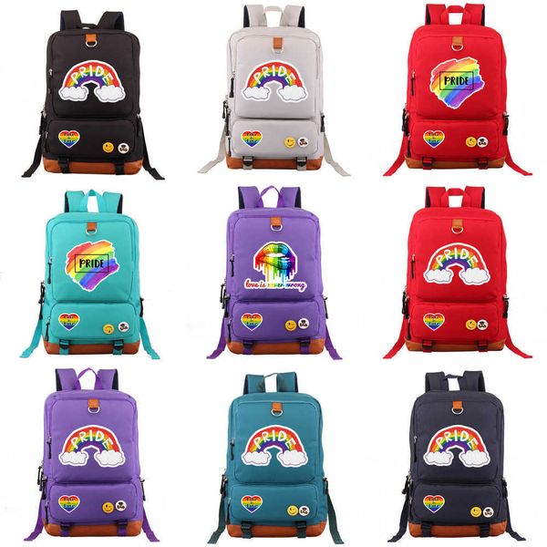 

lgbt peripheral trendsetter backpack leisure backpack oxford schoolbag 230524