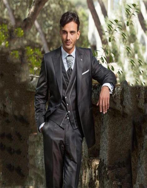 

black men tuxedos groom wedding tuxedo formal one button business mens prom dinner blazer 3 pieces su4214995