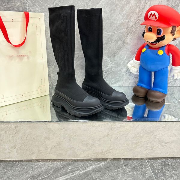 

autumn winter womens designer boots for women's slip-on round toe ankle boats woman and men buckle motorcycle luxurious ladies brand sh, Black