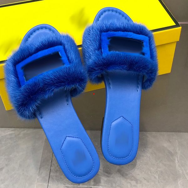 

2023 fashion designer slippers women mules rubber bottom width slides hook loop fastener slide women shoes -0081, Black