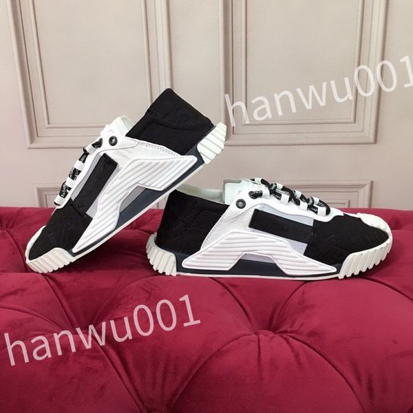 

new designer fashion mens casual shoes striped vintage shoes vintage trainers lace-up platform sneaker, Black