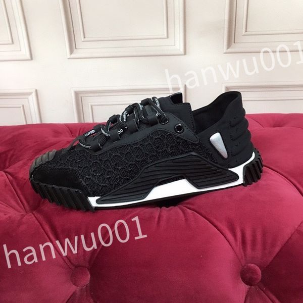 

new designer fashion mens casual shoes striped vintage shoes vintage trainers lace-up platform sneaker size 35-41, Black